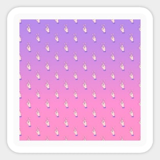 Kpop Korean Finger Heart Pattern, Funny K-Pop Design Purple Pink Degraded Army Style Gift Sticker